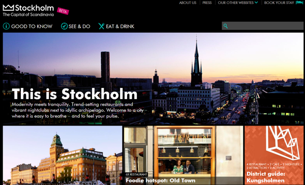 Abb: Stockholm auf Handy-Bildschirmgrösse